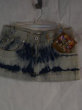 ACID WASH Jean Miniskirt SZ 13 NWT SPOON JEANS